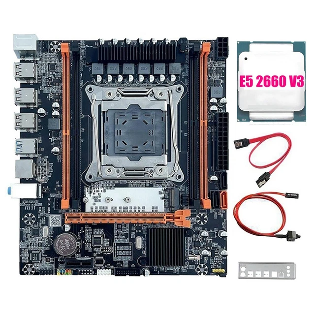 X99H MOTHERBOARD+E5 2660 V3 CPU B85 LGA2011-3 4X DDR4 REG ECC Slots M ...