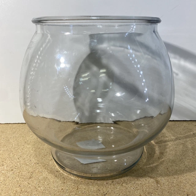 ANCHOR HOCKING FOOTED Fish Bowl 1 Gallon 10.00 PicClick