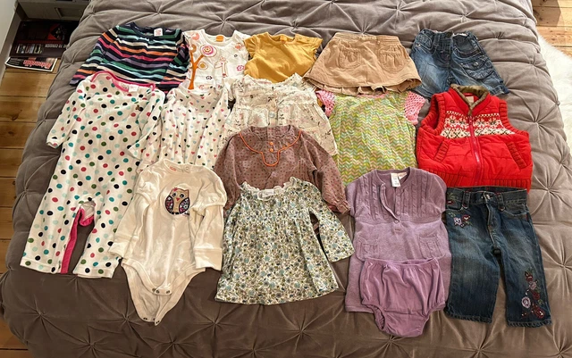 Baby Gap Next Mini Mode Baby Girl Clothes Bundle x 15 Items 6-12 months
