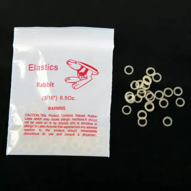 100pcs/1 bag Dental Orthodontic Rubber Bands Elastics Latex Braces 6.5 OZ,3/16"