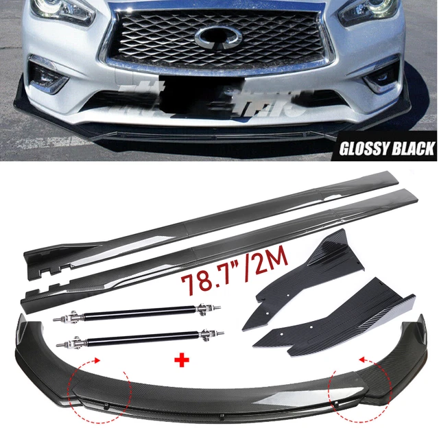 For Infiniti G35 Carbon Fiber Front Bumper Lips Rear Splitter Spoiler Side skirt