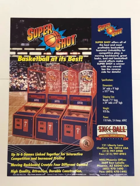 Vintage Super Shot Basketball Arcade Game by Skee-Ball at 1stDibs  vintage basketball  arcade game, super shot arcade, super shot basketball arcade game for sale
