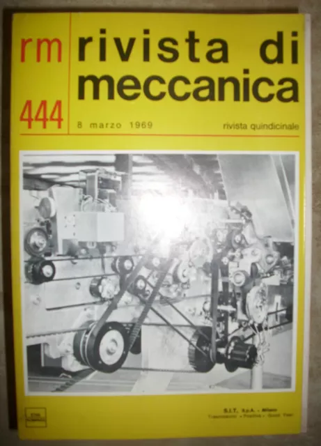 Rivista Di Meccanica - Rm N.444 8 Marzo 1969 - Ed:etas Kompass  (Sv)