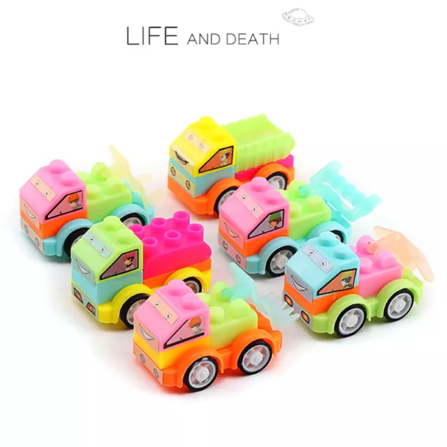 2Pcs Children Car Model Assemble Toys Doll Horse Dinosaur Pig Fiery Dragon Mod h