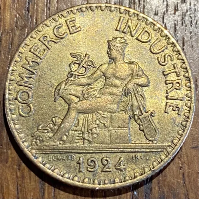 Magnifique Piece De 2 Francs Commerce Domard 1924 (1008)