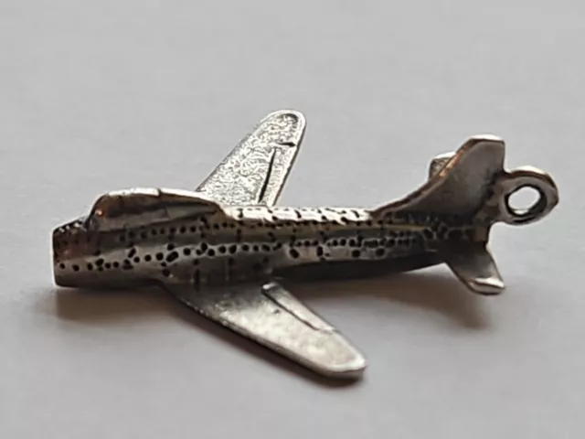 Sterling Silver WWII Era Army Bomber Airplane Aircraft Charm RARE! Vintage