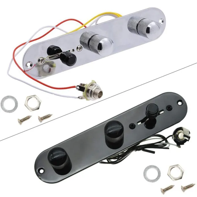 For Telecaster Tele Guitar Control Plate Pre wired with 3 Way Metallor