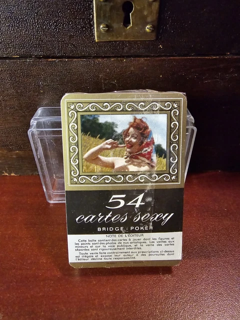 NEW OLD STOCK - Vintage Risque Nude PinUp French Bridge Poker Playing