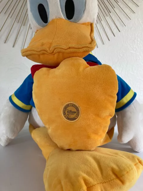 🦋 Très Grande Peluche Doudou Donald Duck Disney Store Hauteur 60 Cm Assis 3