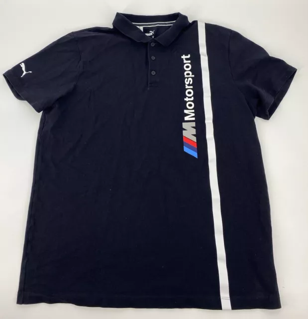 Puma BMW Motorsport Men’s Black Short Sleeve Polo Shirt Sz XL