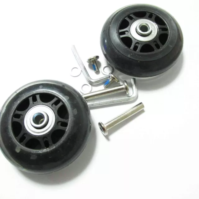 2 Set Luggage Suitcase Replacement Wheels Axles Deluxe Repair OD 70 mm NEW 2