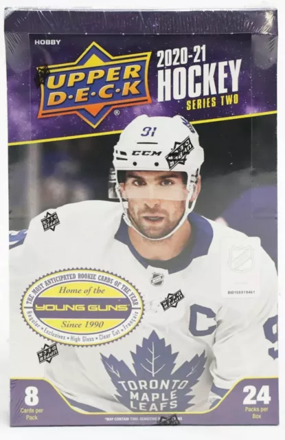 2020-21 Upper Deck Series 2 Hockey Hobby Box Factory Sealed New
