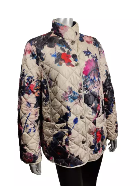 Giacca Fiori Da Donna Centigradi Trendy Designer Flower Sweater Trapuntata Giacca 44/Xl