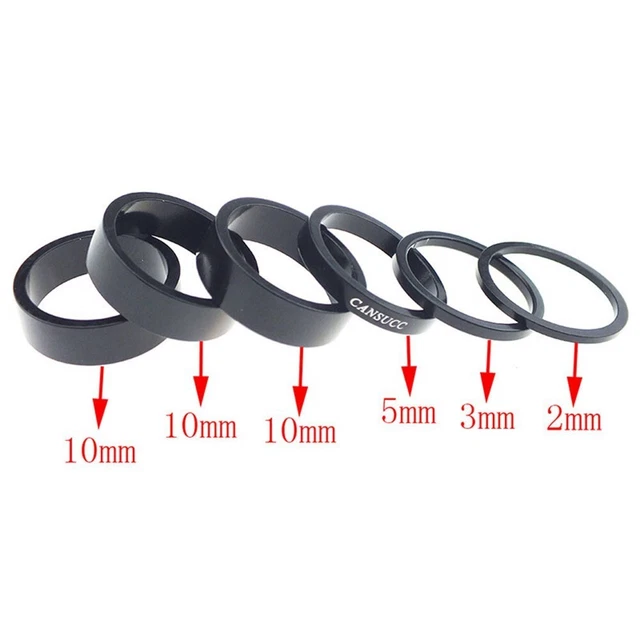 Kit Distanziatori Per Sterzo Bici In Alluminio - 3 Pezzi (20mm, 10mm, 5mm) - Oro, 1-1/8