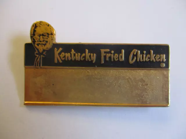 vintage 1970 KFC Kentucky Fried Chicken Employee Name Badge Pin Tag #3