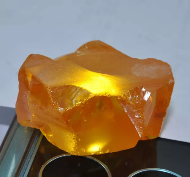 257  Ct Certified Natural Yellow  Color Zircon Rough Cambodia Loose Gemstone