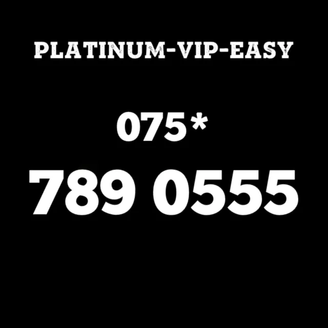 ⭐ Sim Card Platino Oro Easy Vip Numero Di Cellulare Memorabile Diamante 789 0555