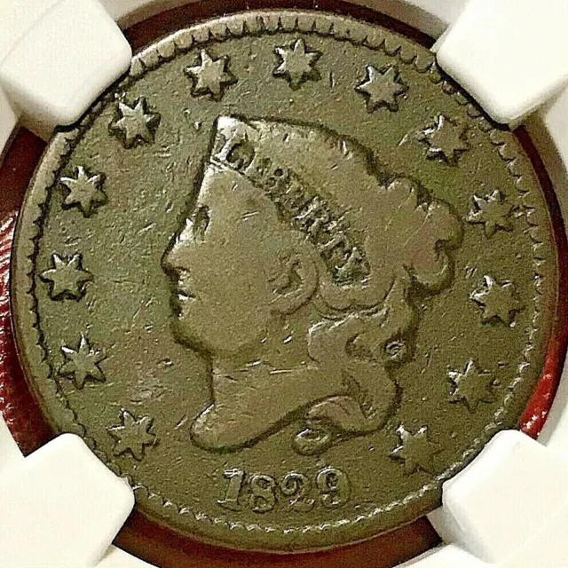 1829 Coronet Head Large Cent Ngc Vg