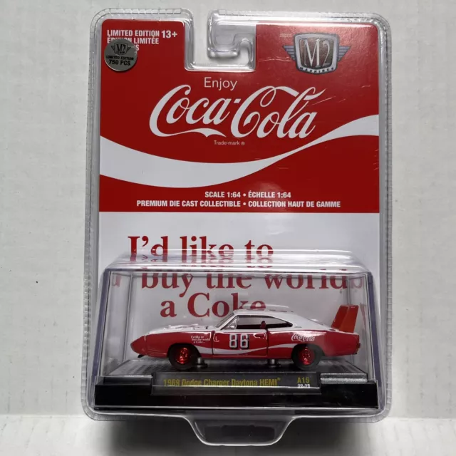 M2 MACHINES COCA Cola Chase 1969 Dodge Charger Daytona HEMI A15 20.00