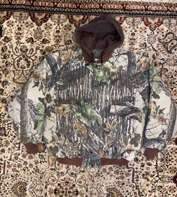 VINTAGE Redhead Jacket Mens XXXL Camo Realtree Full Zip Lined USA Hooded