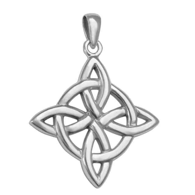 Sterling Silver Witch's Knot Pendant Witches Protection Knotwork Wiccan Jewelry
