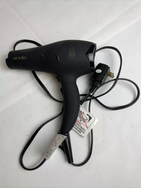 Andis Pro Dry Soft Grip Tourmaline Ionic Ceramic 1875W Hair Dryer - Black