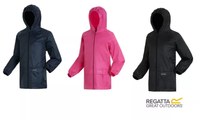 Regatta Kinder wasserdichter Regenmantel Jungen Mädchen Outdoor Wanderjacke mit Klebebandnähten