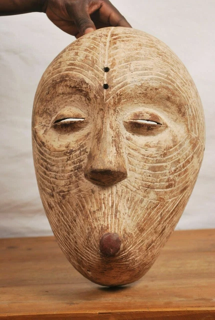 African tribal art,luba Mask from Democratic Republic of Congo 7
