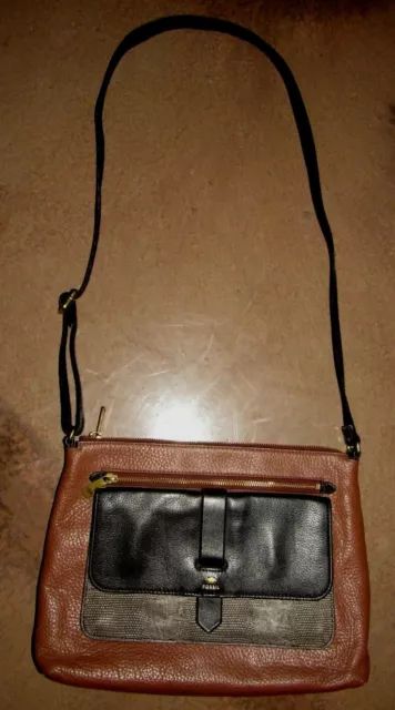 FOSSIL Vintage Issue #1954 Leather Crossbody Bag Purse