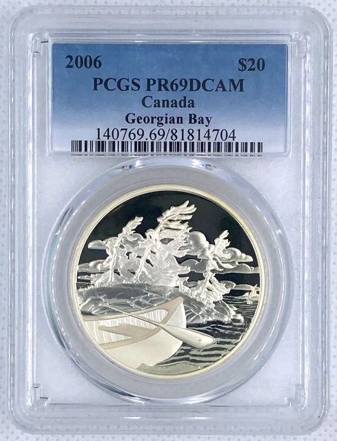 PCGS 2006 PR69DCAM 1 Oz. Silver Canada $20 Georgian Bay $14.68