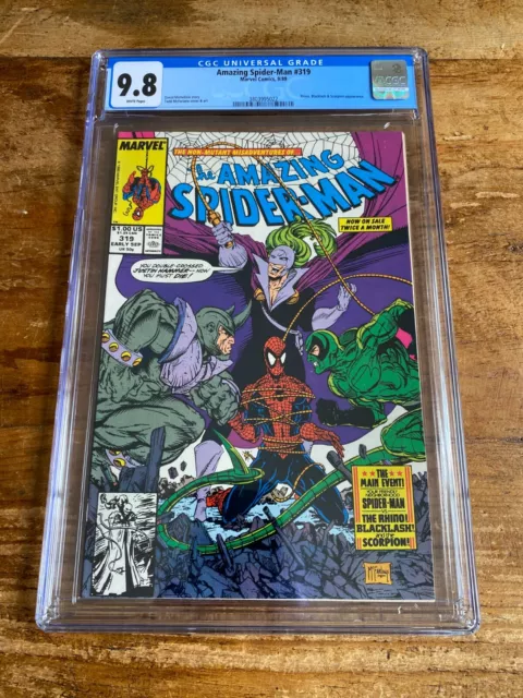 AMAZING SPIDER-MAN #319  CGC 9.8 WP NM/MT  Marvel Comics 1989  Todd McFarlane