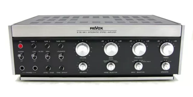 Vintage Original Revox B-750 MKII High End Stereo Amplifier 1978 Classic & Cool