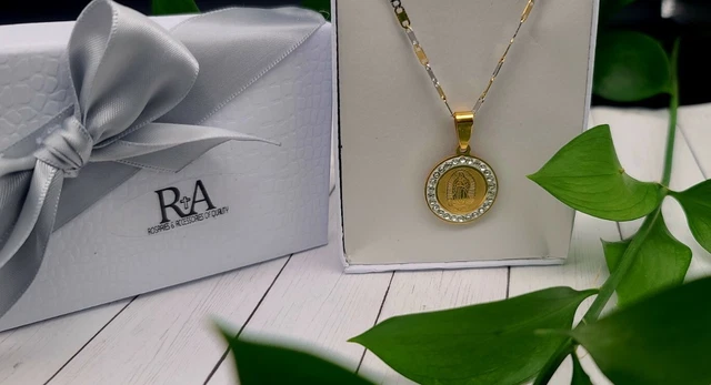 Virgen Of Guadalupe Necklace Stainless Steel/Cadena De La Virgen De Guadalupe
