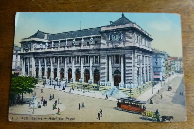 G727 GENEVA Hotel De Postes POST OFFICE Postcard