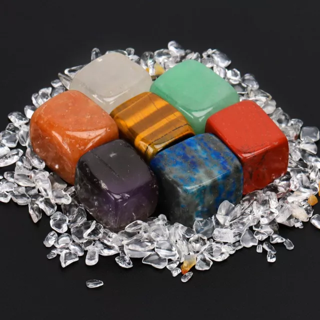 7Pcs/Set Chakra Stones Crystal Reiki Healing Energy Palm Natural Gemstone Quartz