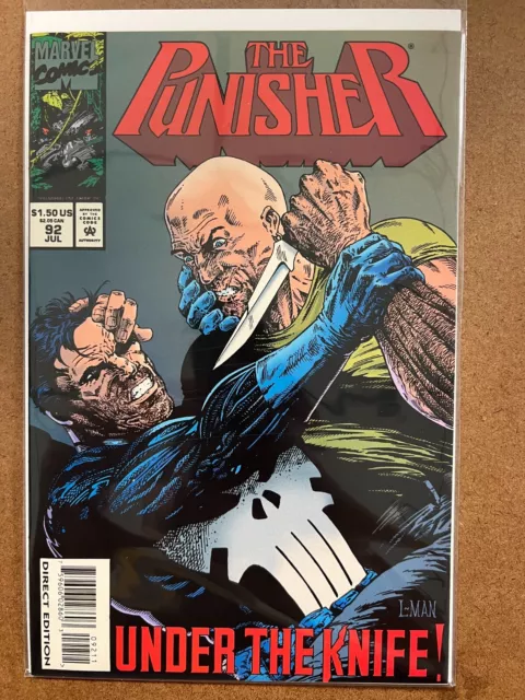 Punisher #92 (Vf/Nm) 1994 Marvel Comics - Under The Knife! Low Print Run