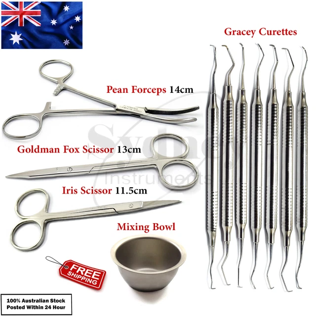 DENTAL PERIODONTAL GRACEY Curettes Hemostatic Forceps Surgical Tissue