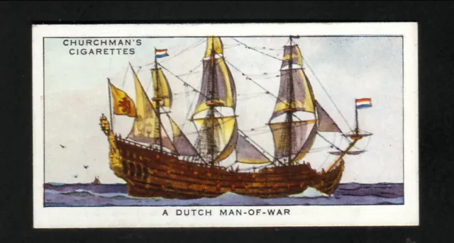 Dutch Man-of-War--1936 Churchman British Cigarette Card