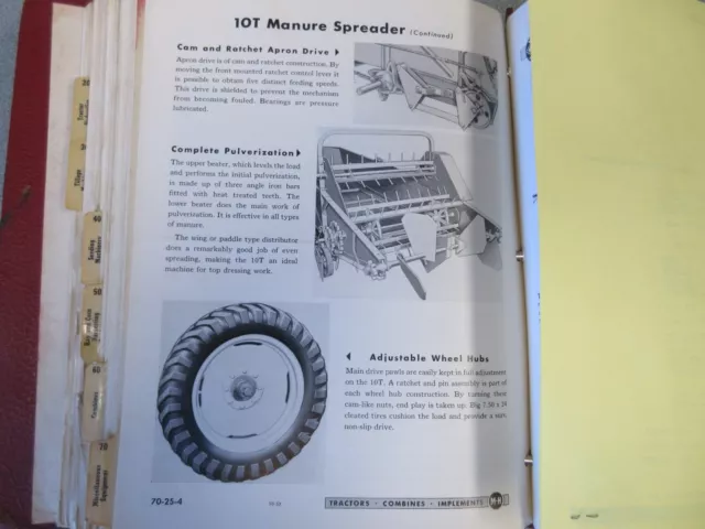 Massey Harris 10T Manure Spreader Sheets from Dealer Catalog 4 Page 3