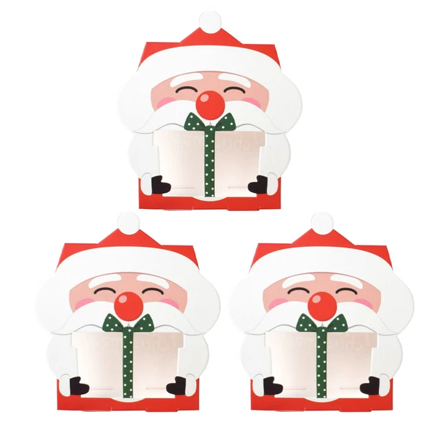3 Sets Geschenkverpackung Weihnachts-Süßigkeiten-Box Cookie-Geschenke Pappbecher
