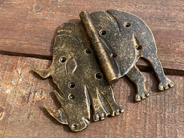 Animal Hinge Rhino Hardware Door Handle Zoo Lock Blacksmith Hand Forged Shutter