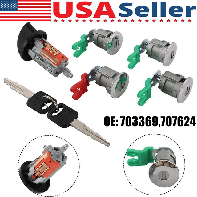 Ford F150 1996-2009 OEM Door Lock Cylinder & 2 Ford Logo Keys - Foto 9