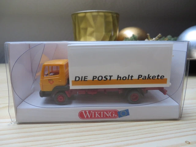 Wiking 552 04  PTT  Koffer LKW (MB 814)  Schweizer Post  NEU  1 : 87
