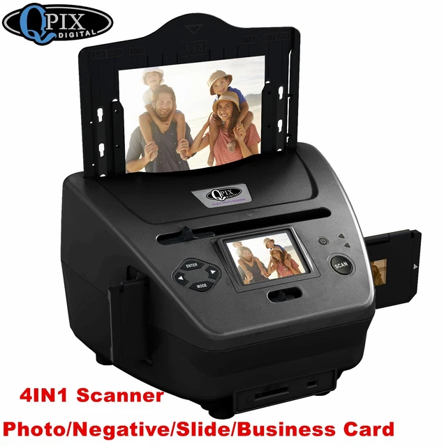 QPIX 4 IN 1 FILM SCANNER FOR PHOTOS SLIDES NEGATIVES AND NAME CARDS PS970H 169.00 PicClick AU