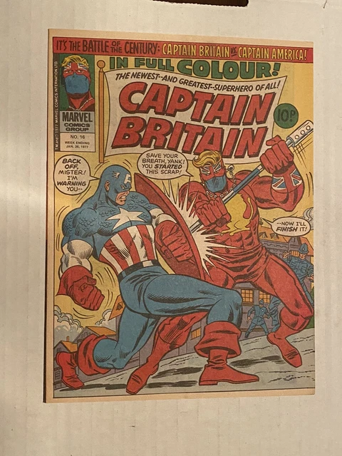 Captain Britain 16 Marvel UK 1977 Captain America Vs Captain Britain & Red Skull