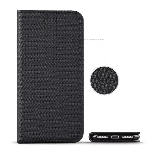 FÜR XIAOMI REDMI NOTE 13 PRO 4G - SMART MAGNET Cover Tasche Handy Case SCHWARZ