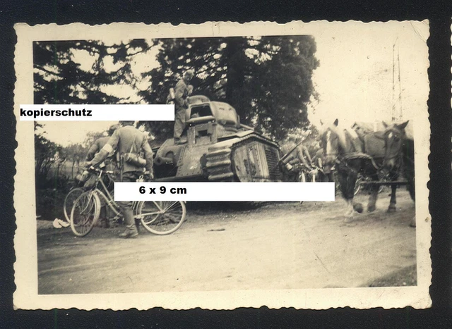 2 WK org. Foto Französischer  Panzer Tank  CHAR B1 Bis Frankreich