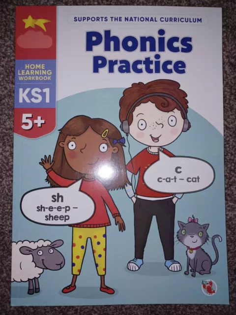 Home Learning Workbook Age 5+ KS1 Phonics Practice Book Brand New RRP £4.99