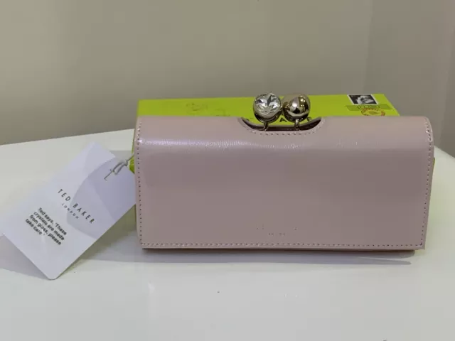 BNWT TED BAKER Elador Crinkle Patent Bobble Matinee Purse With Tags Color Pink. 95.00 PicClick UK