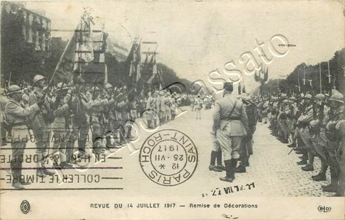 Francia - Parigi, parata militare 14 luglio (conferimento decorazioni) - 1917